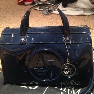 Retro Armani bag, dark blue, brand new no tags
