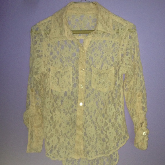 Lace button up - Picture 2 of 2
