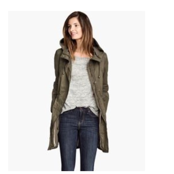 H&M Jackets & Blazers - H&M Long green utility jacket! New with tags!