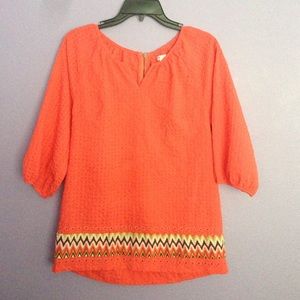 Bright coral 3/4 top