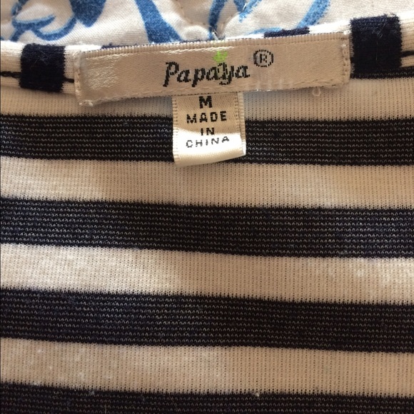 Striped Peplum Top - Picture 2 of 3