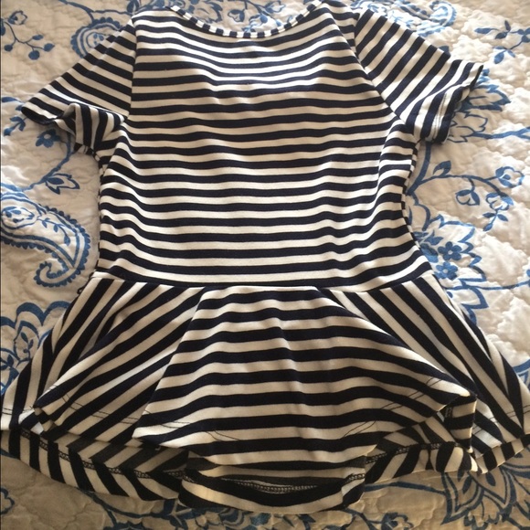 Striped Peplum Top - Picture 3 of 3