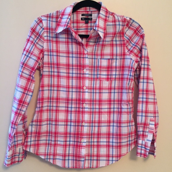 Gap Plaid Button Up Size Small