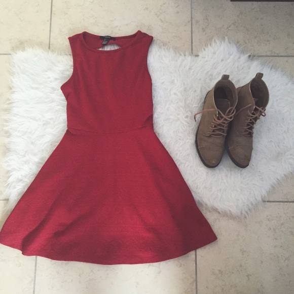 Red Circle skirt dress
