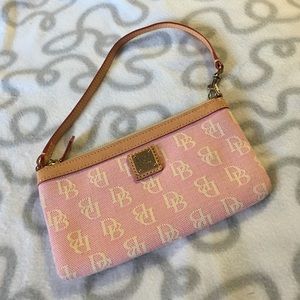 Pink Dooney and Bourke Wristlet