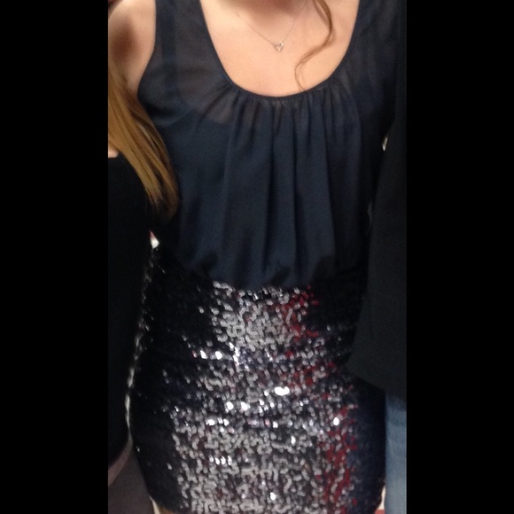 Charcoal sequin mini dress•will take best offer•