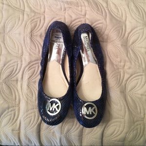 Authentic Michael Kors blue flats