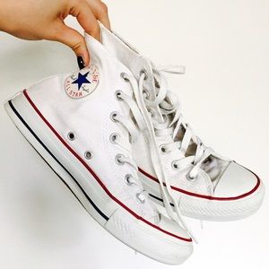 White Converse High Tops