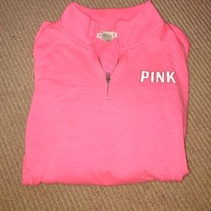 Victoria Secret Pink Half Vip Crew Sweater