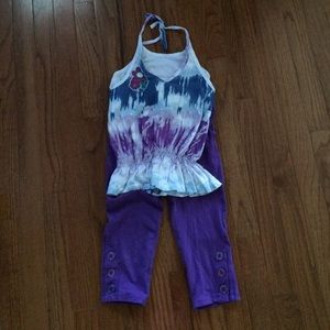 Girls halter top and cropped leggings