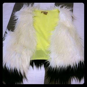 Princess Vera Wang faux fur vest