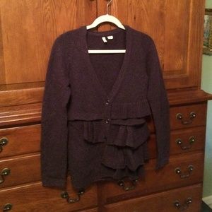 Purple wool blend cardi by Moth for Anthro
