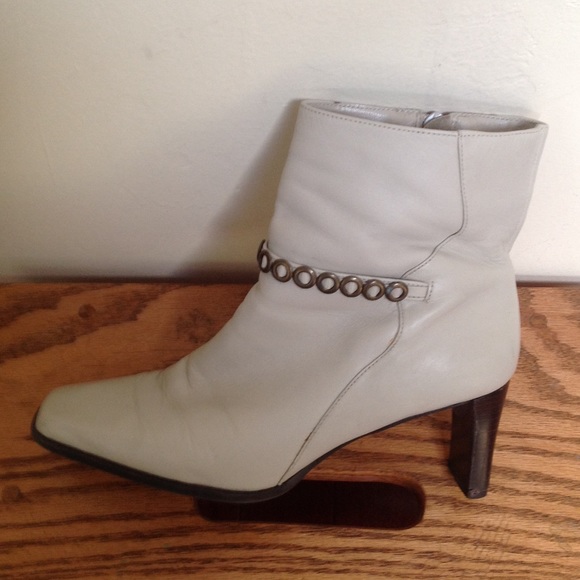 Cream Ankle Boots