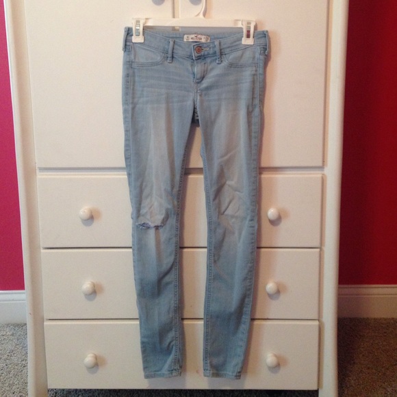 Super skinny light wash jeans