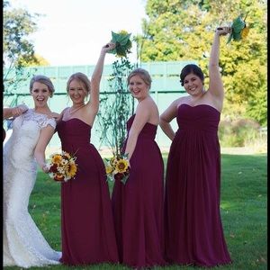 David's Bridal Long Bridesmaid Dress