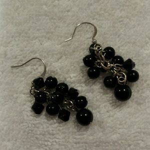 Black beaded earrings