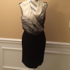 Calvin Klein black and white dress