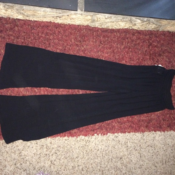 Long black flowy pants