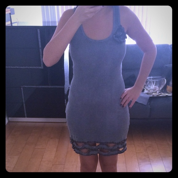 Distressed Midi Dress
