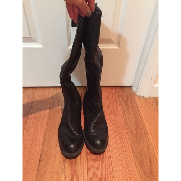Franco Sarto black leather boots size 9.5