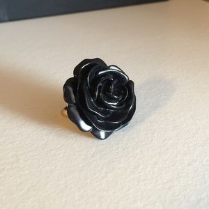 KENNETH JAY LANE BLACK ROSE RING
