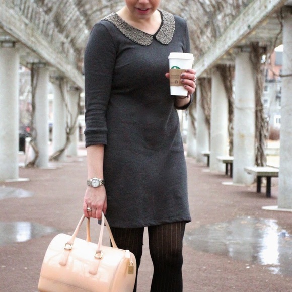 fevrie embellished Peter Pan collar dress - small