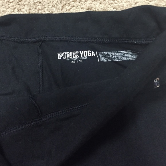 Victoria Secret PINK black leggings women's XS - Picture 3 of 3