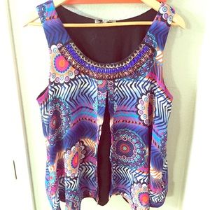 Embellished Jewel Top