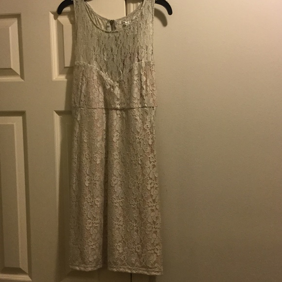 American Rag Dresses & Skirts - Silver/White Lace Mini Dress