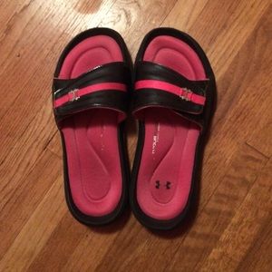 Pink Under Armour Flip-Flops