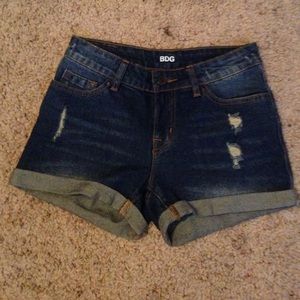 BDG distressed high waisted shorts.