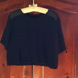 SEXY SHEER CROPPED SILKY TOP NWOT FINAL PRICE!