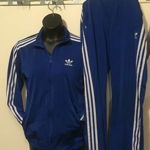 Adidas Sweatsuit Blue Big Kids
