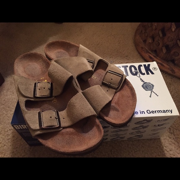 Tan Suede Birkenstock Sandals