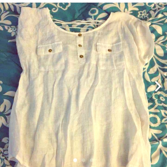 White light flowy blouse