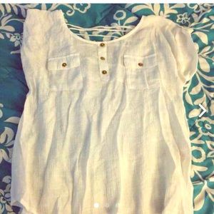 White light flowy blouse