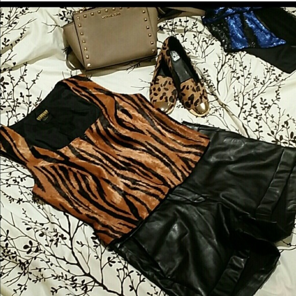 Super cute leather shorts!