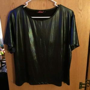 iridescent boxy top