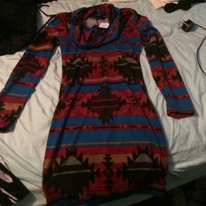 Tribal printed tight dress