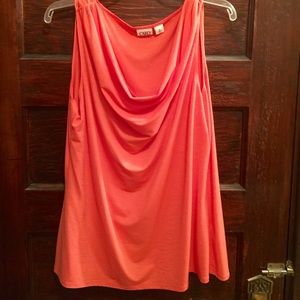 Cato sleeveless cowlneck top