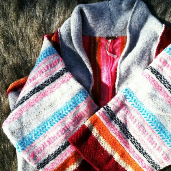 Free People Sweaters - Free People multicolored wool sweater cardigan