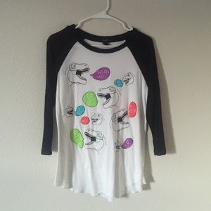 Forever 21: Dinosaur Baseball Tee