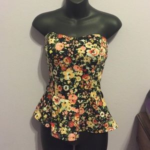 Floral peplum top