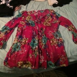 Floral long sleeve top