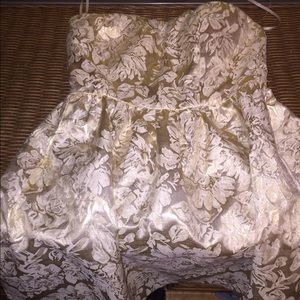 Forever 21 Gold strapless dress