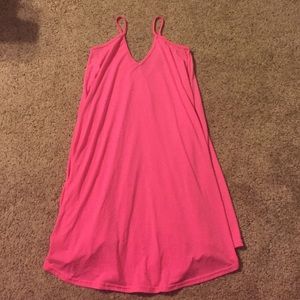 Neon pink dress