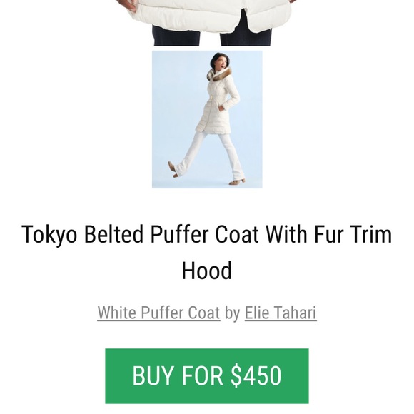 Tahari down with real fur trim - Picture 3 of 3