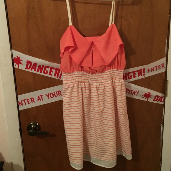 Peach orange dress