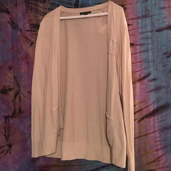 beige cardigan