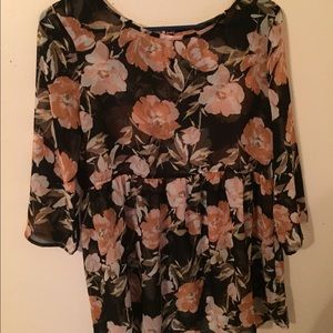 Floral fleece dress